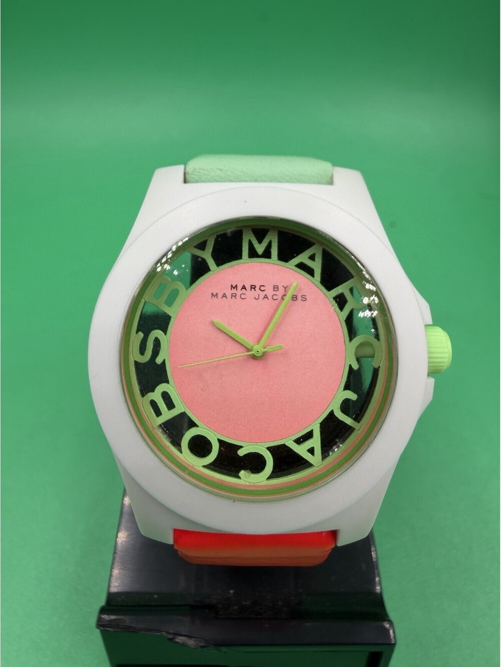 NWT MARC JACOBS HENRY Multicolor Skeleton DIAL WATCH MBM4020 Japan New Battery